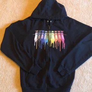 Doctor who rainbow dalek zip up, size small